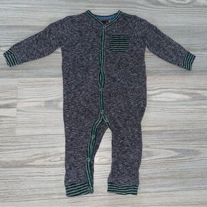 7 For All Mankind Baby Boys Sleeper 3–6 Months Gray Footie Sleep & Play